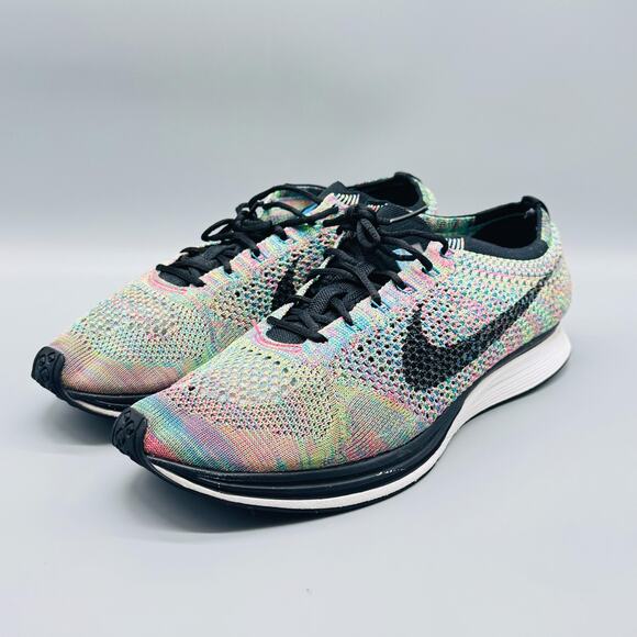 Nike Shoes Mens 11 Multicolor Knit 2.0 Flyknit Racer Athletic Running Sneakers - Picture 4 of 12